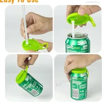 Soda Lid Cover With Straws 3