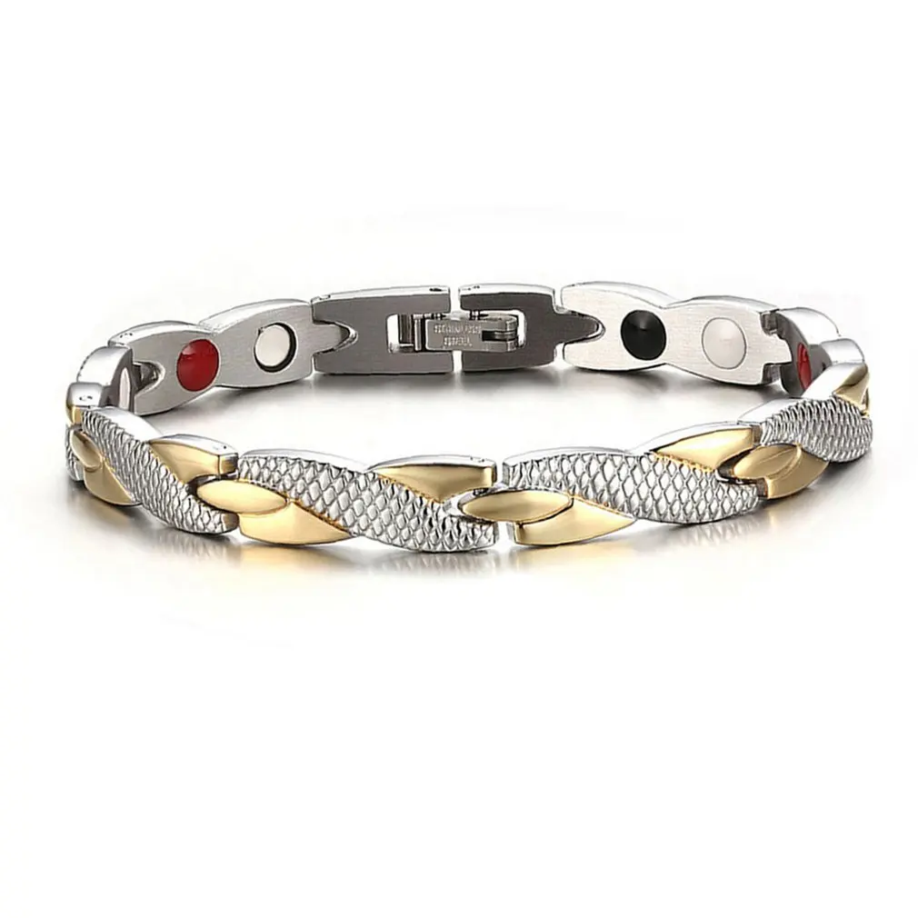 Pulsera magnética trenzada con patrón de dragón para hombre y mujer, brazalete de terapia de energía, nuevo