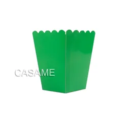 Set of 12 Pink Popcorn Boxes for Celebrations - Party, Birthday, Wedding & Baby Shower Supplies (Dark green)