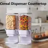 5.5L Cereal Dispenser Sealed Lid Transparent Box Moisture Proof Dust-proof Reusable Dried Food Rice Grain Nut Container 1