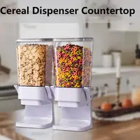 5.5L Cereal Dispenser Sealed Lid Transparent Box Moisture Proof Dust-proof Reusable Dried Food Rice Grain Nut Container 1
