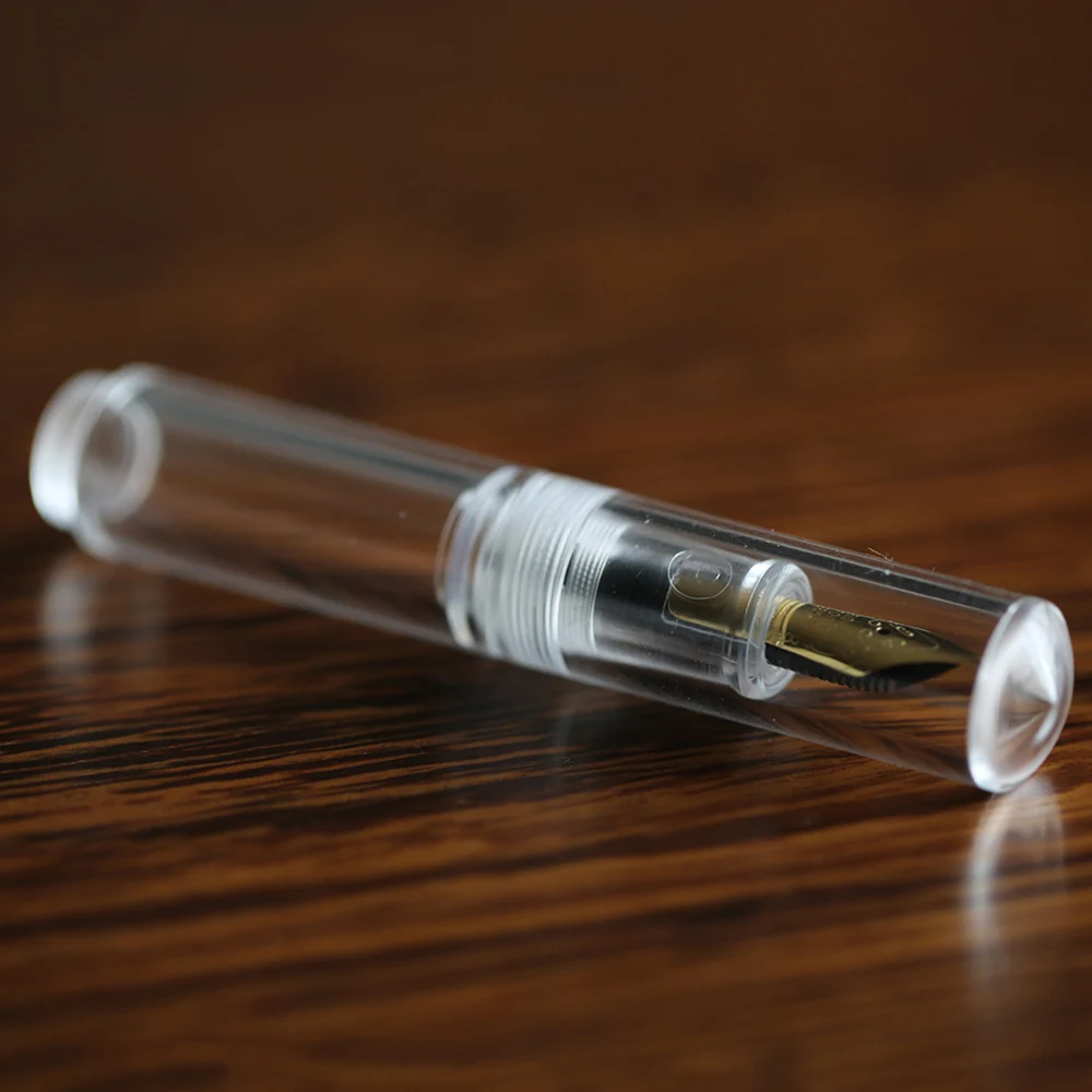 마존 완카이 미니 레진 투명 만년필, 이리듐 EF/F 펜촉, 0.38mm, 0.5mm, 휴대용 손바닥 짧은 잉크 펜, 쓰기 사무실 세트