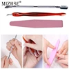 MIZHSE 3pcs Manicure Tools Kits Nail Art File Dead Skin Fork Trimmer Peeling Knife Cuticle Remover Polished Manicure Tools Set 3