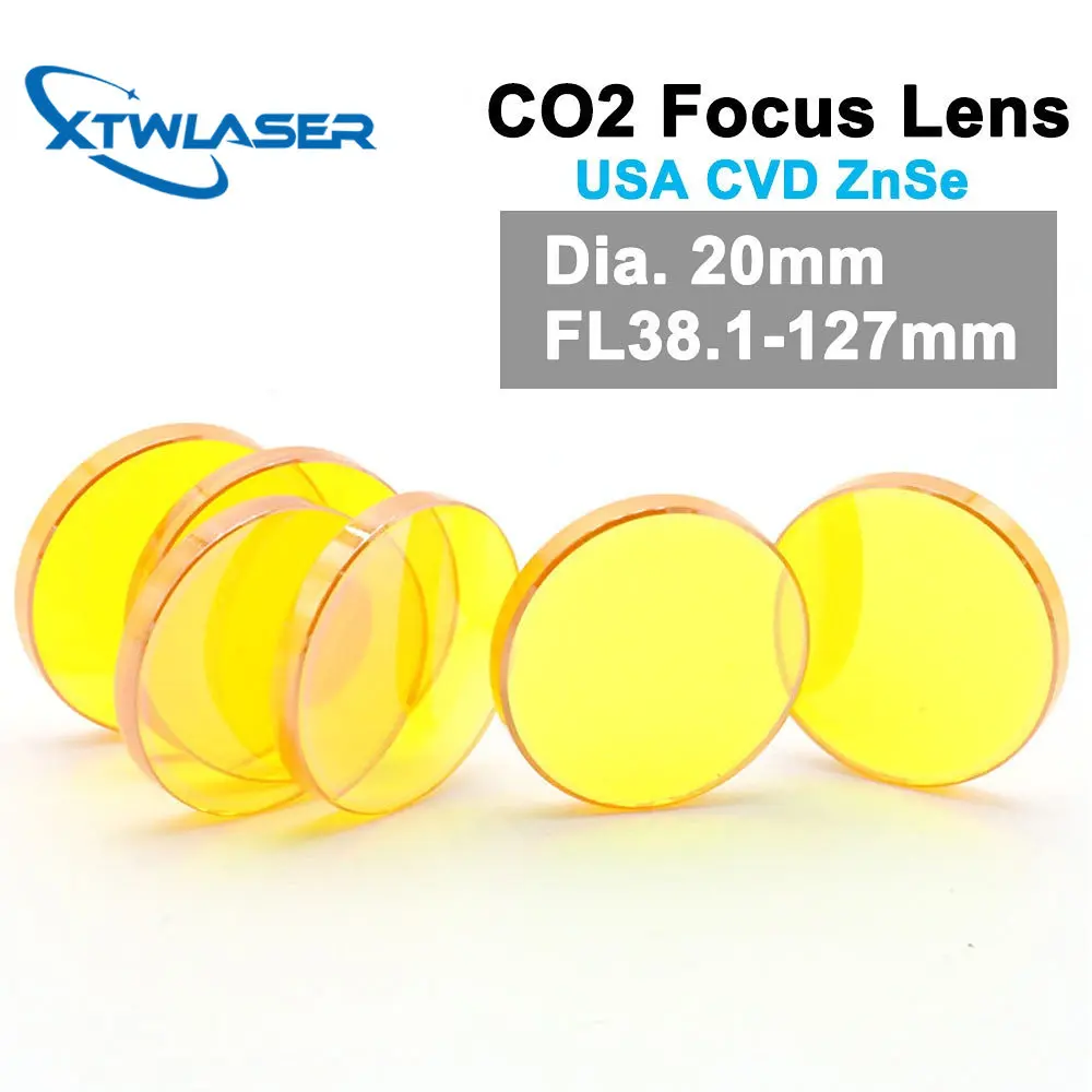 Laser Focus Lens Co2 Laser Focus Lens 20mm Diameter 38.1 50.8 63.5 76