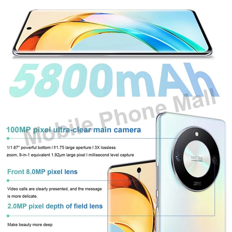 New Original Honor X50 5G Mobiel Phone 6.78 Inch AMOLED 120Hz Screen Snapdragon 6 Gen 1 Camera 108MP Battery 5800mAh Smartphone images - 6