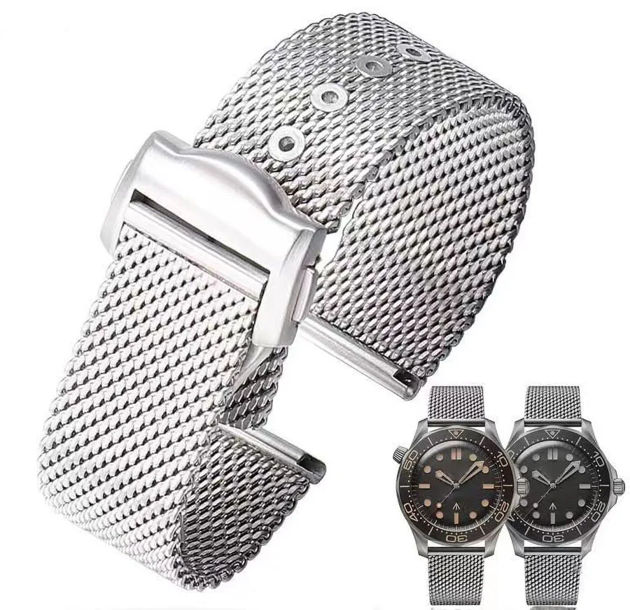 

Strap male fit Omega hippocampus 210 flawless death 007 steel belt male Longines Mido steel chain 20MM