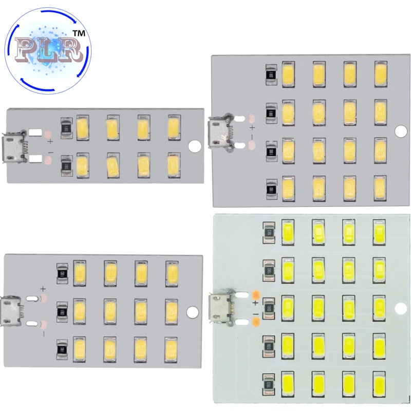 LED Light 5730 Smd 5V 430mA-470mA White Mirco Usb 5730 LED Lighting Panel PLR USB Mobile Light Emergency Night Electronic DIY