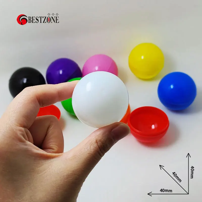 50Pcs/Lot 40MM 1.57Inch Empty Plastic Toy Capsules Gashapon Children Kids Gifts For Gumball Vending Machines Surprise Ball 3