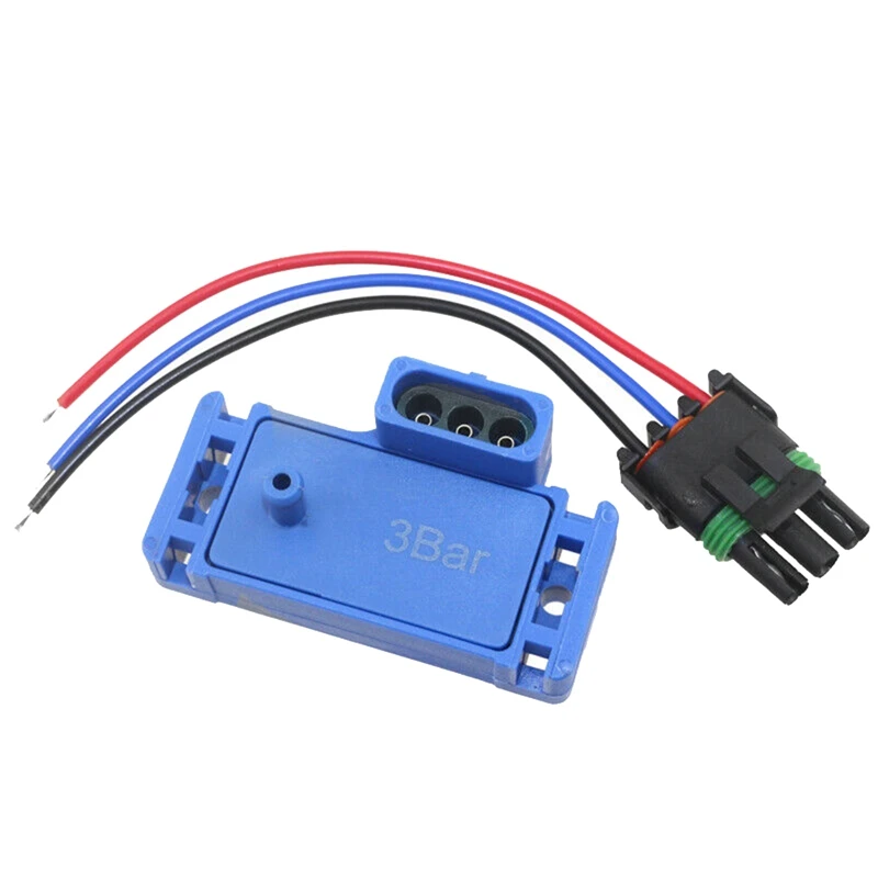 

1 Set For GM 3Bar 3 Bar Manifold Map Sensor Boost Turbo With Pigtail Plug Wire 12223861 16040749 12219935