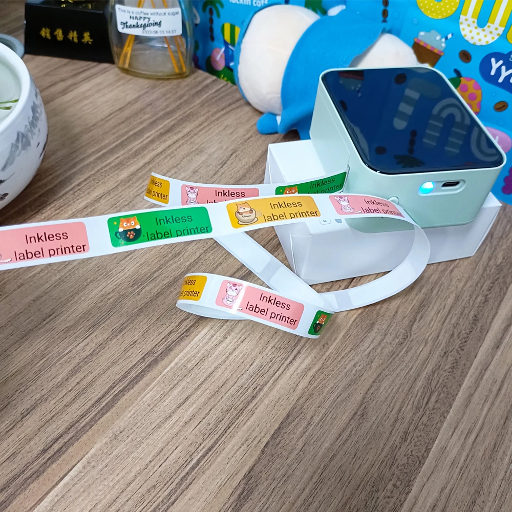 무선 블루투스 라벨 프린터, 휴대용 열 프린터, D11, D110, D101 라벨링 기계와 유사, 미니 라벨 메이커 P15 스티커