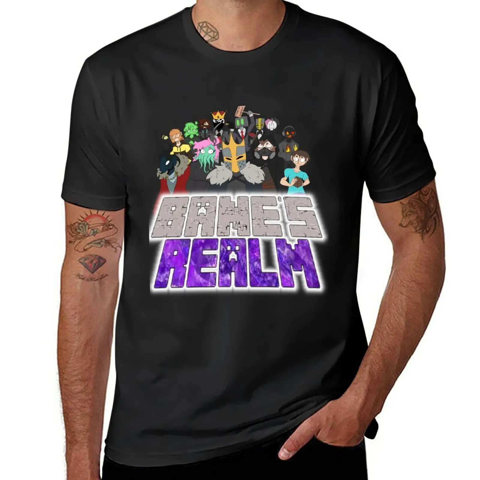 

banes realm text no gloss T-Shirt summer tops shirts graphic tees men clothes