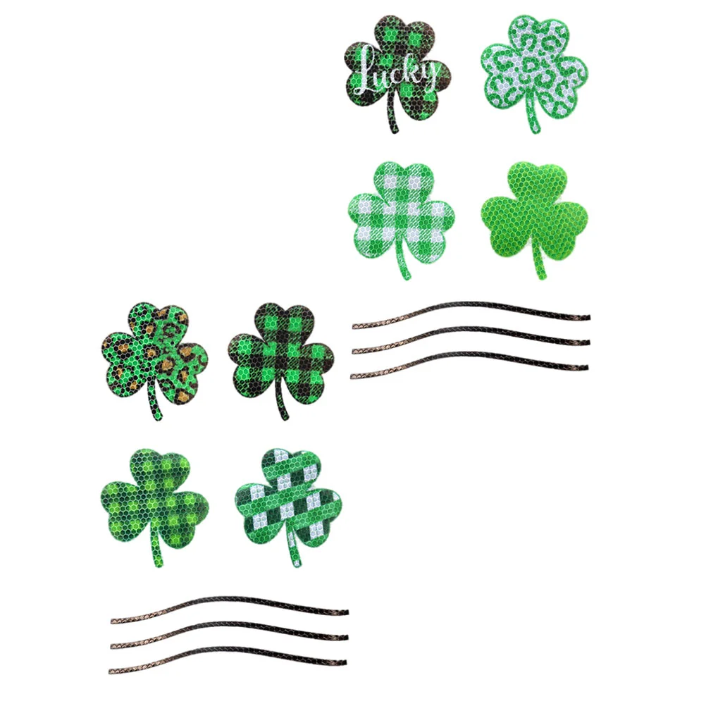 

St Patricks Day Window Clings Stickers: Shamrock Accessories for Home Car Party Supplies Favors Ornaments 1 Set