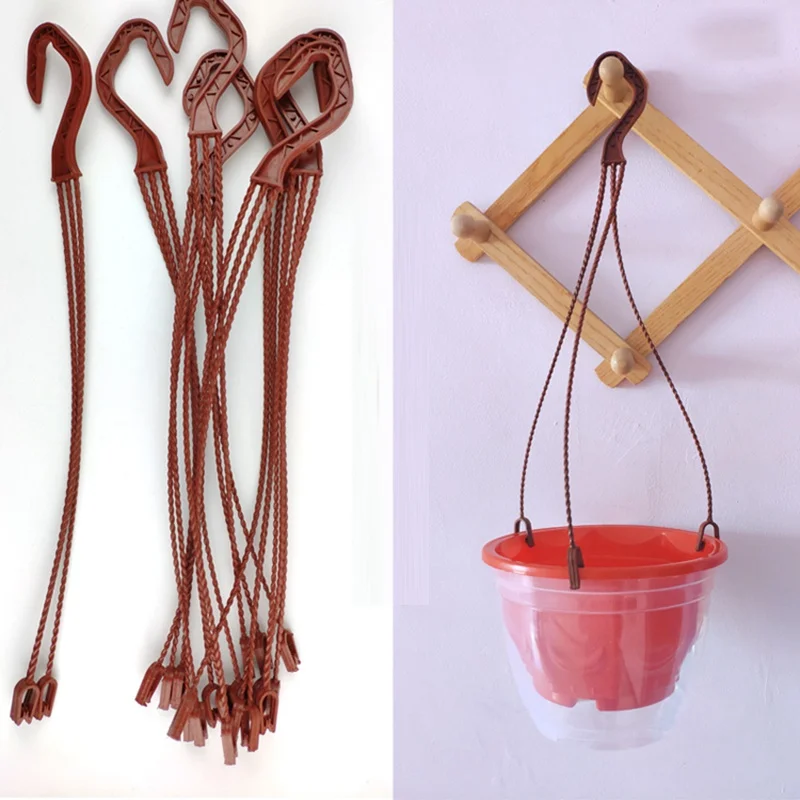 3 Vasi Sospesi In Corda Di Cotone Fatti A Mano – Porta Piante Boho Per Interni Ed Esterni, Lunghezza Regolabile 105/110 Cm, Con 2 Ganci A S Inclusi