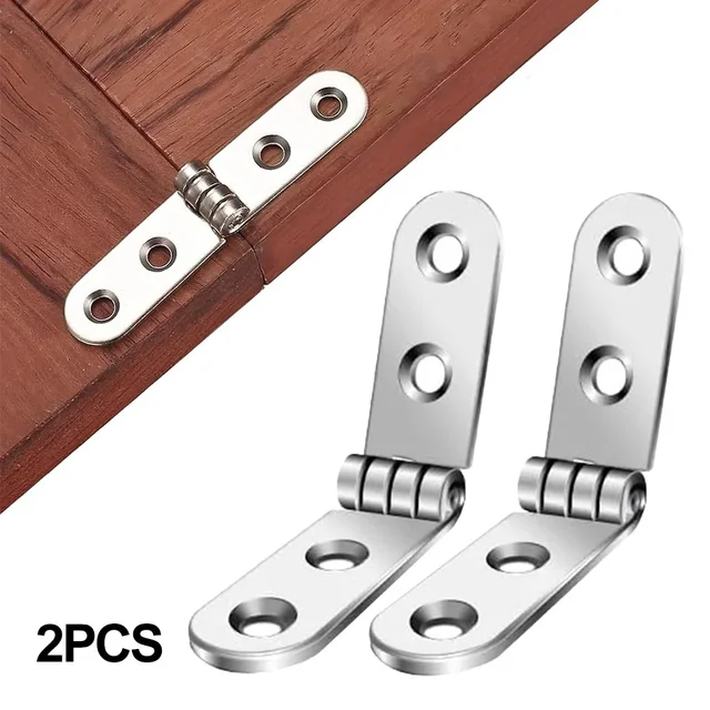180 Degree 2pcs Foldable Hinge Flap Screw-On Hinges For Sewing Machine Cabinet Rounded Corner Buffer Hinge Furniture Hardware 2