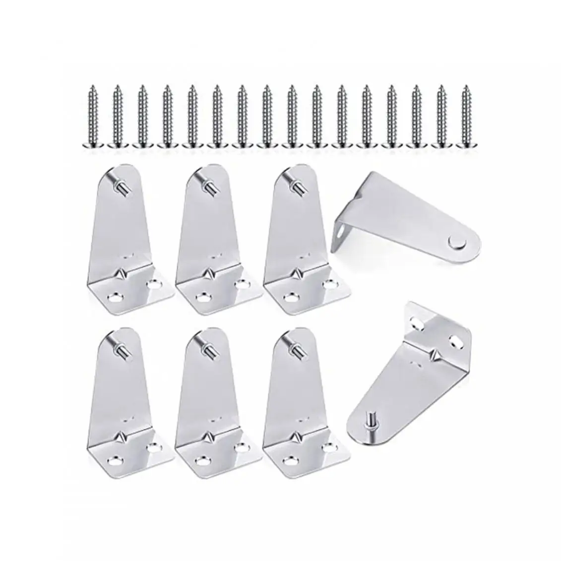 Blinds Fixing Brackets 8pcs Silver with Screws Bottom Rail Bracket Shade Fixing Bracket Metal For Horizontal Blinds