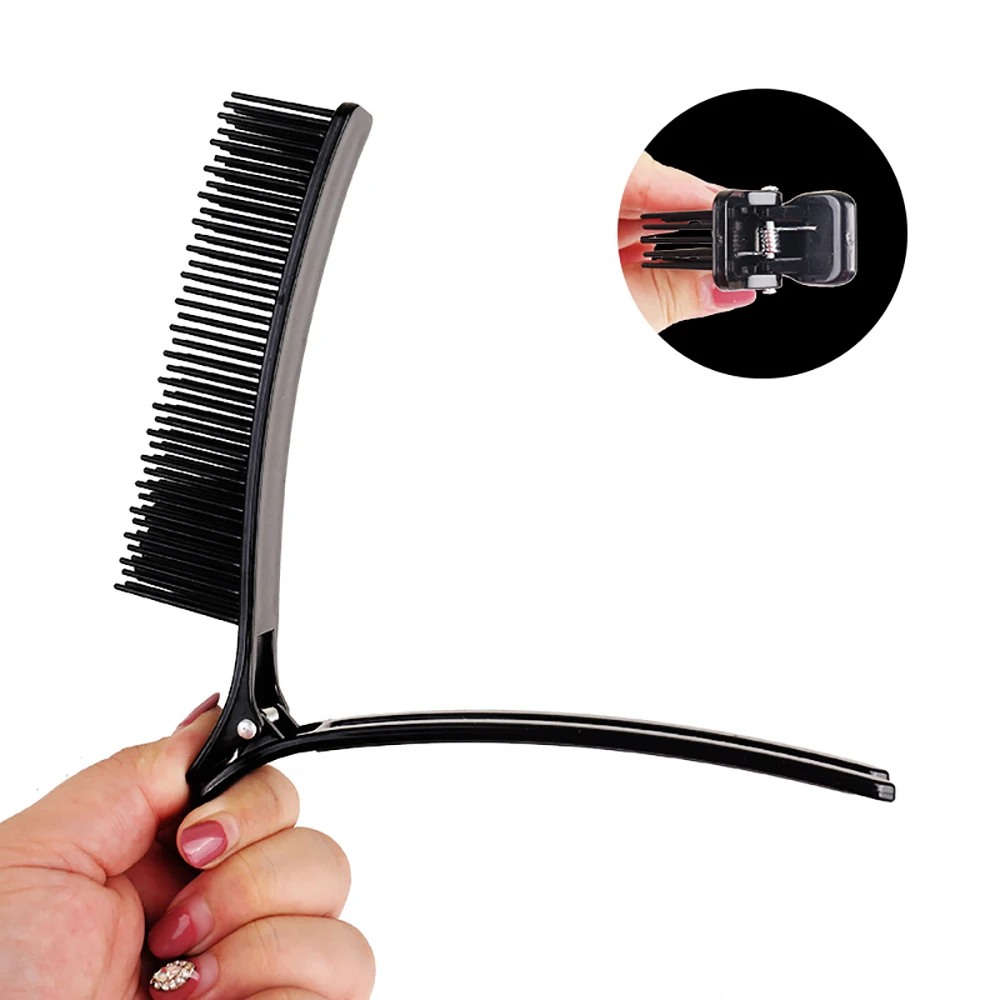 2PC/set Professional Hair Grip Clamps Salon Hair Section Cutting Clips Comb Barber DIY Barrette Barber Dyeing Perm Hair Styling
