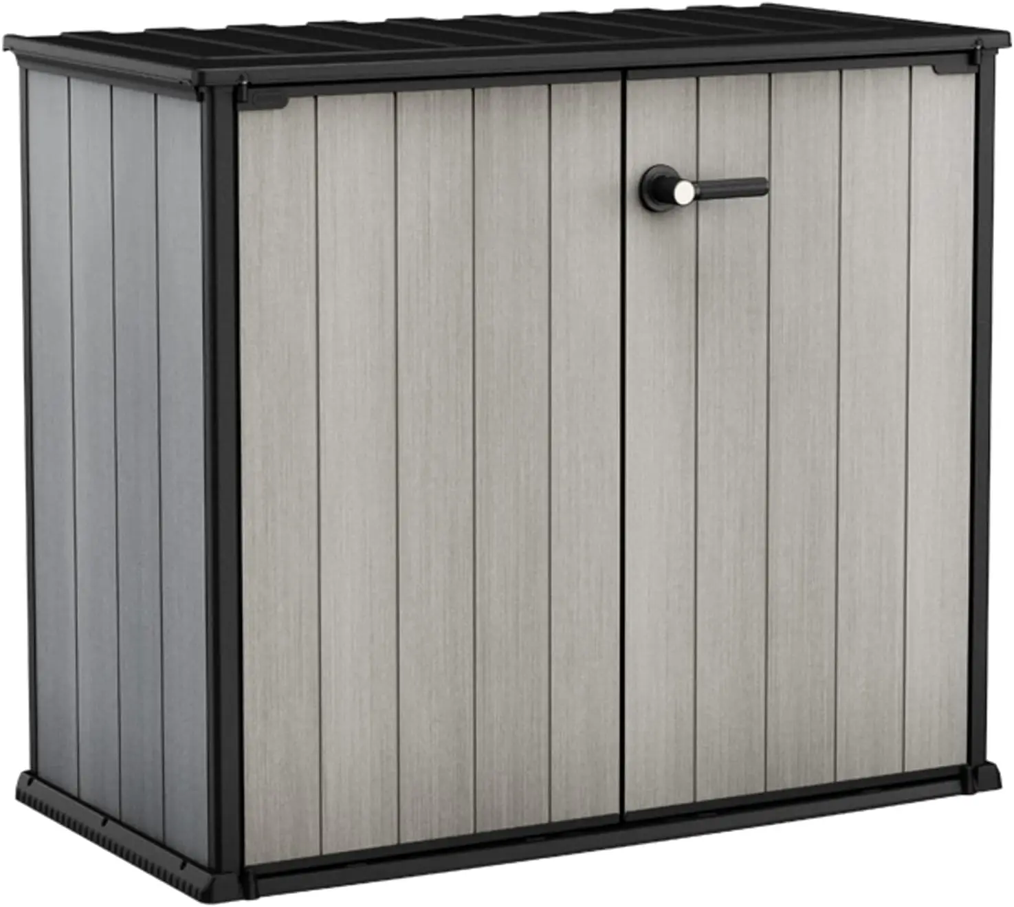 

Keter Patio Store 4.6 x 4.0 ft. Resin Outdoor Storage Shed with Paintable and Drillable Walls for Customization-Perfect for
