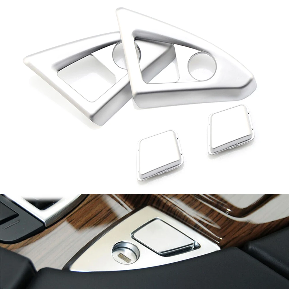 

Кнопка переключения подлокотник коробка переключатель автомобильные аксессуары 2 шт. ABS и Chrome подлокотник крышка блокировки Центральная блокировка панели управления