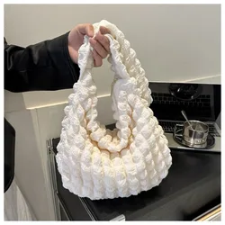 Elegant Quilted Crossbody Tote - Large Capacity Fashion Shoulder Bag (White)