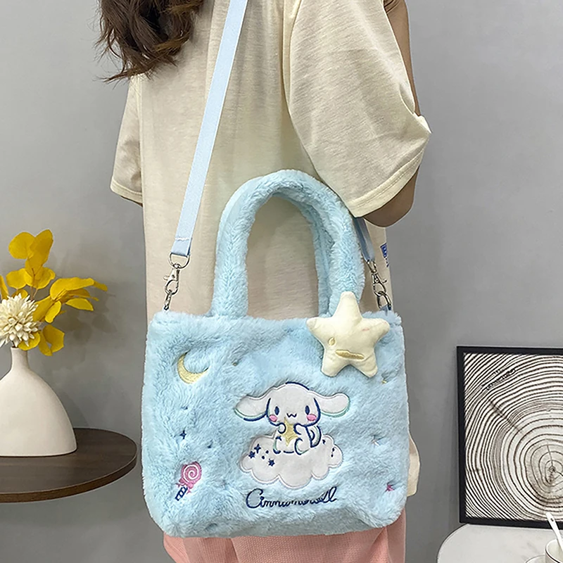 

Sanrio, Hello Kitty плюшевая сумка Kawaii Kuromi My Melody Милая мультяшная Аниме Сумка Cinnamoroll для хранения сумки тоут женские подарки для девочек