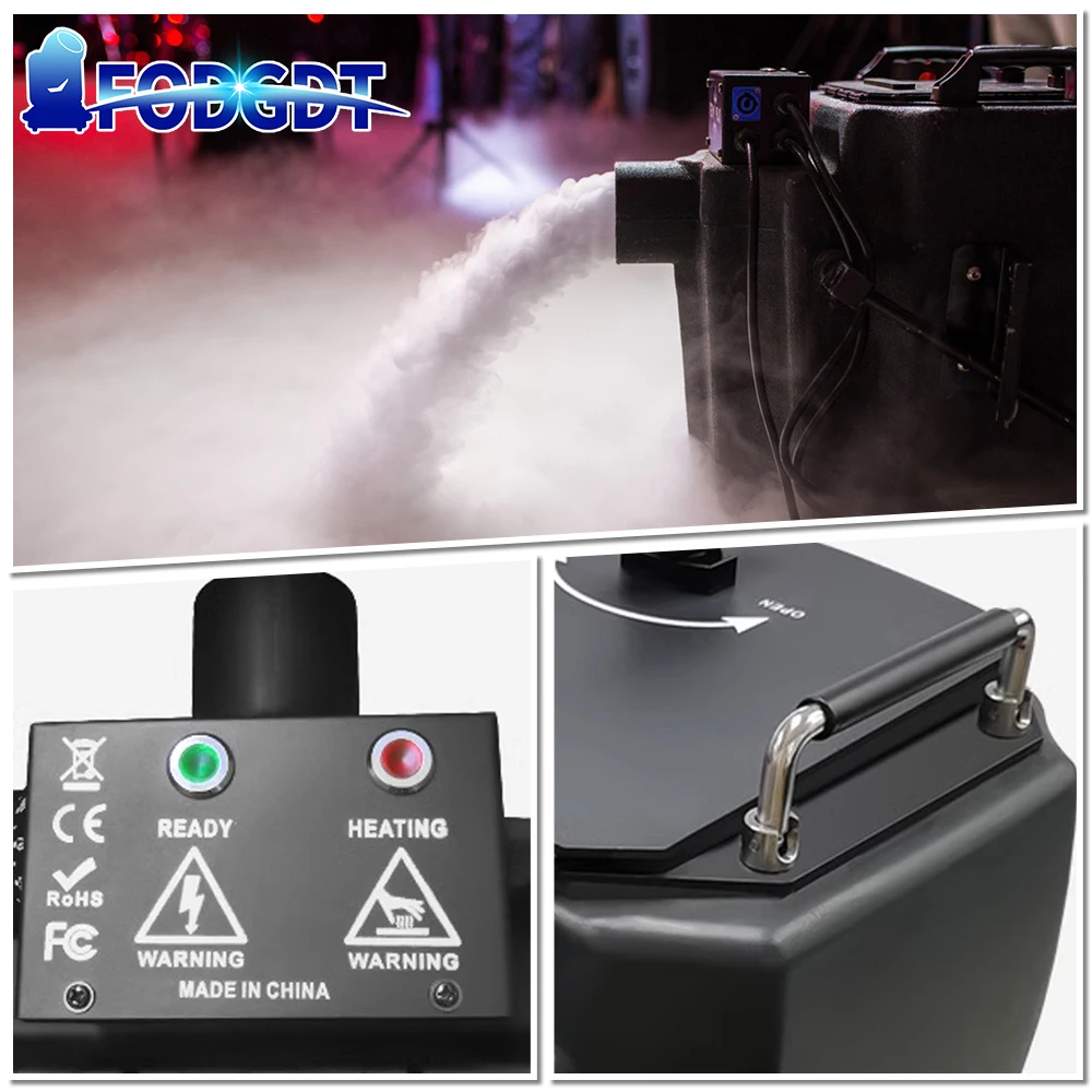 From US 6000W Dry Ice Machine 3500W Low Lying Fog Machine With DMX Control Satge Special Equipmenet for DJ Disco Wedding Party