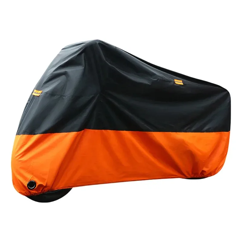 Motorcycle Cover 190T Outdoor Storage Waterproof & Anti-UV Scooter Motorbike Cover with Waterproof Membrane for All Season