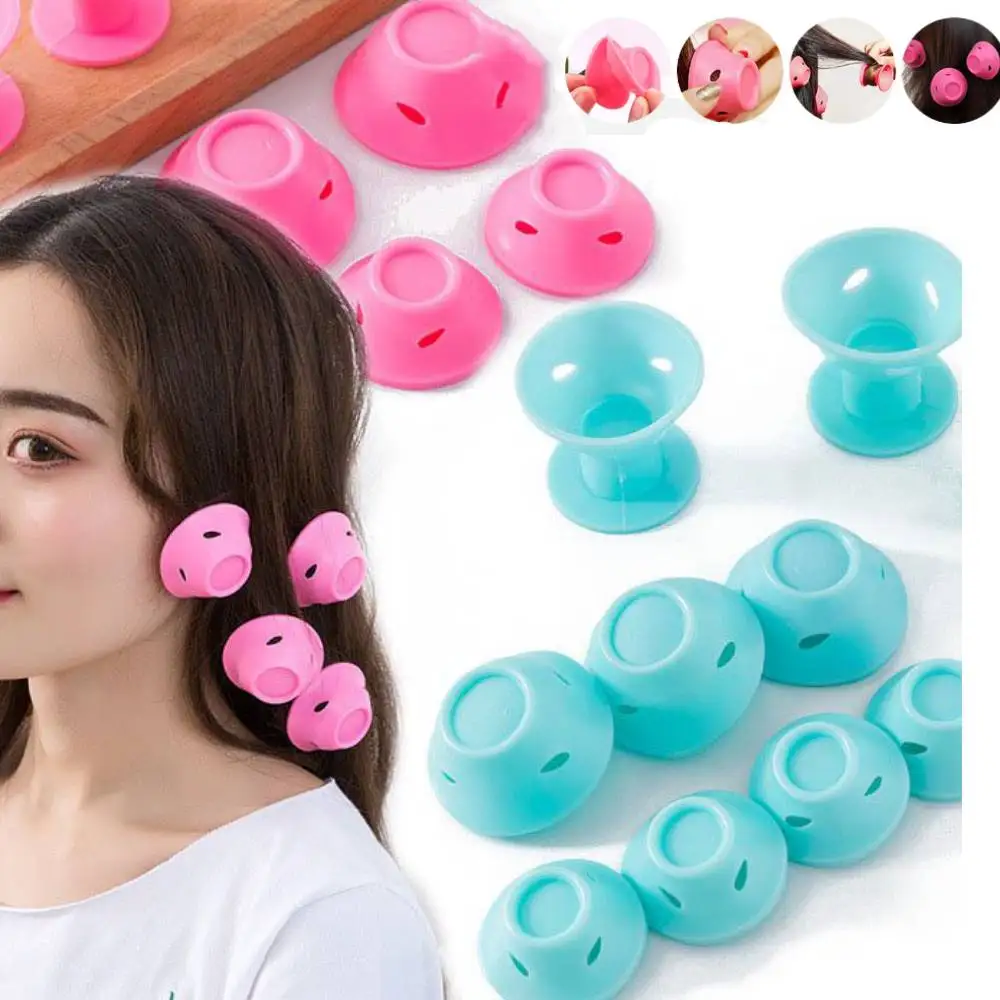 10pcs Soft Rubber Silicone Heatless Hair Curler Twist Hair Rollers