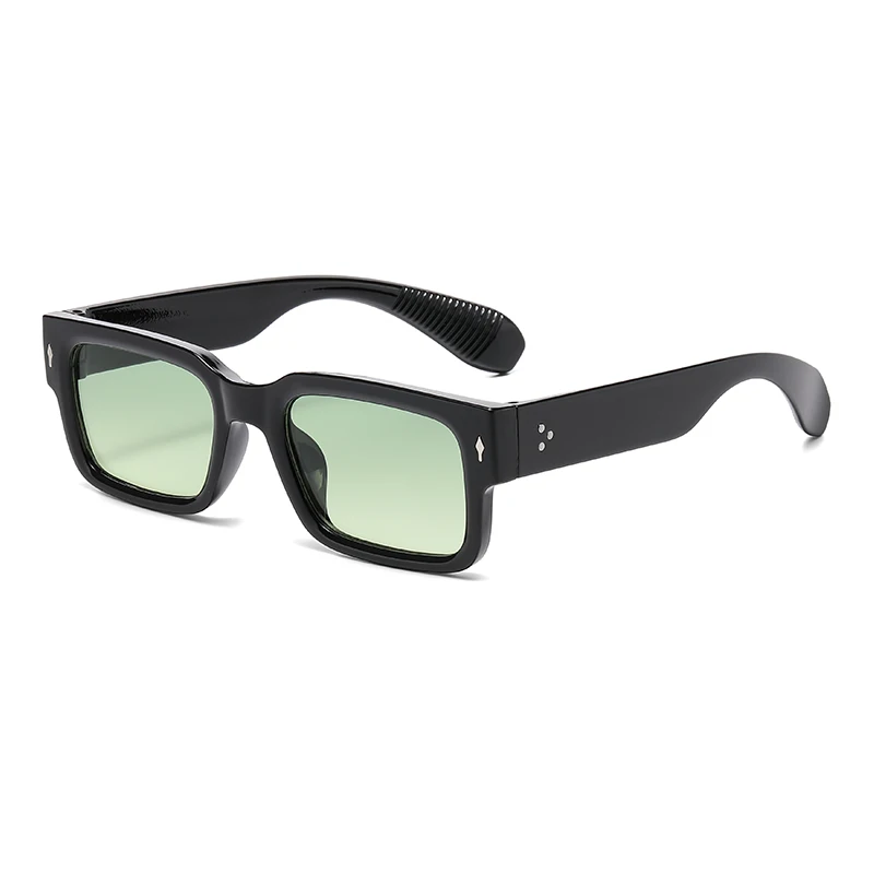Color Block Square Frame Fashionable Men's Sun Protection Sunglasses Personalized Rice Nail Car Sunglasses 2346 driving glasses
