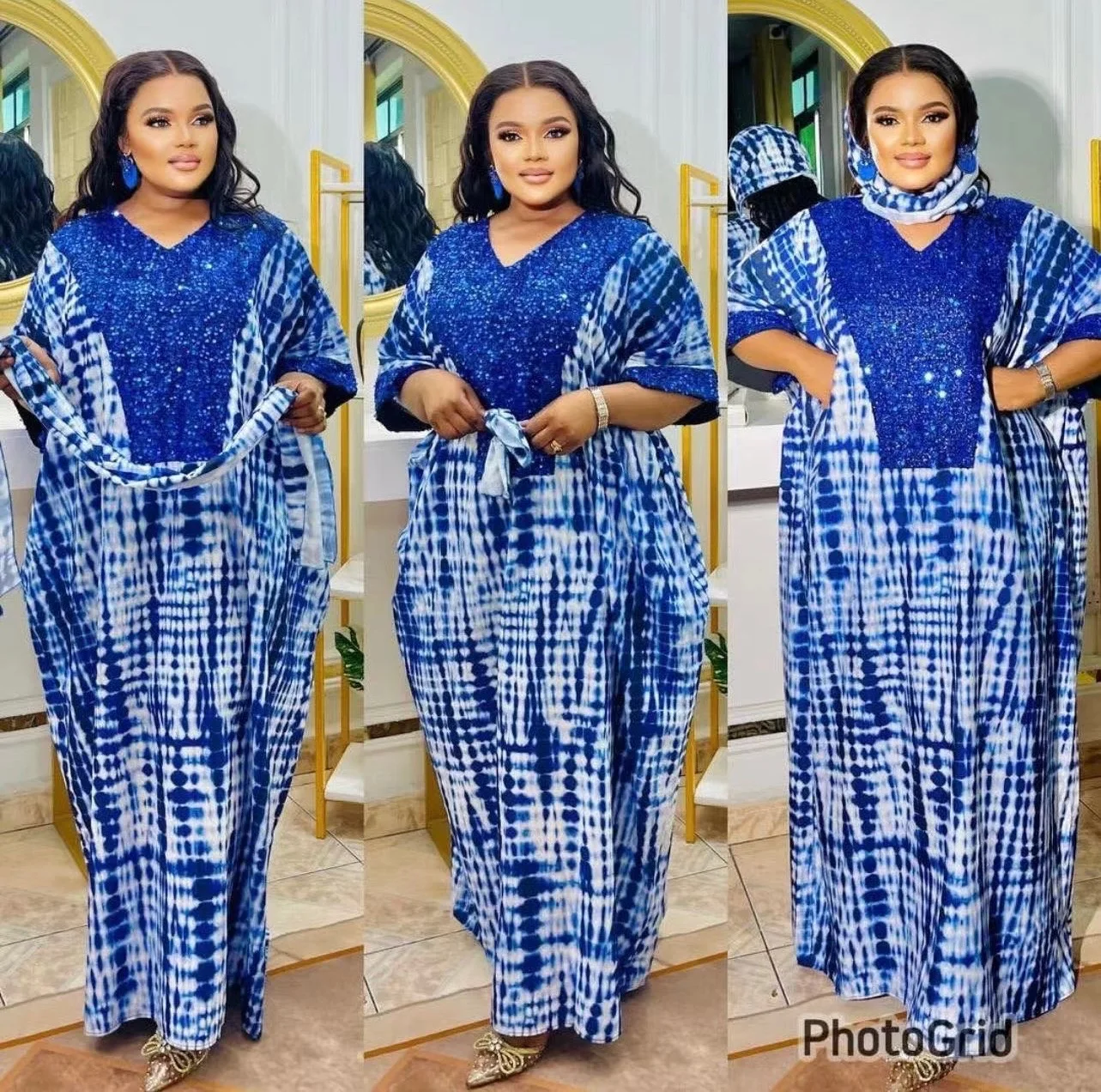 2024 new arrivals sequined loose women/lady summer maxi dress long print  short sleeve ankara african style vestidos - AliExpress 200000532
