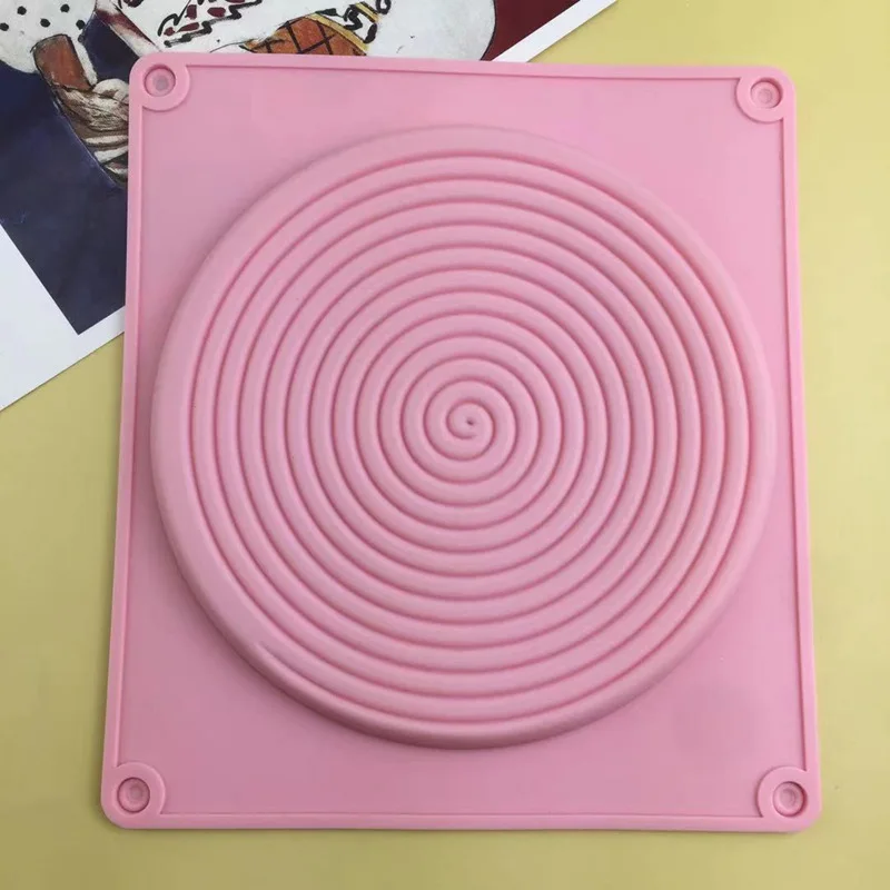 Ice Mosquito Repellent Incense Shaped Mousse Cake Decorative Mold Spiral Dessert Ice Silicone Mold Threaded Silicone