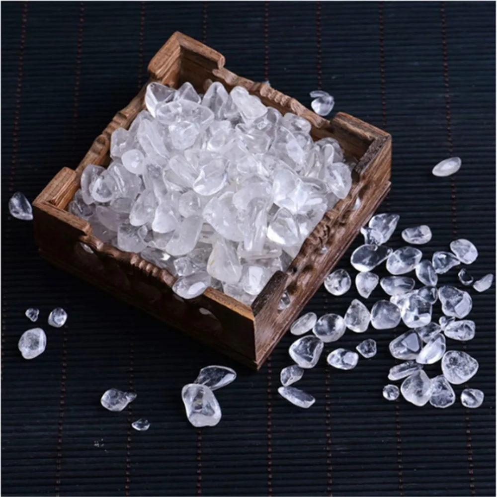 Natural Crystal Seven Colored Agate Reusable Transparent 100g Gravel Ornament Art Landscape Craft for Garden Decoration