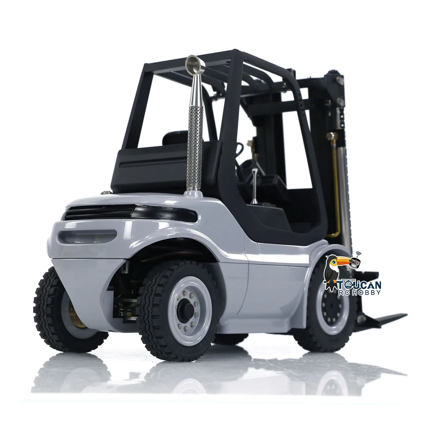 RTR LESU 1/14 Scale RC Hydraulic Forklift Metal Remote Control Fork Lift Truck Car Model with Sound Light Set Battery THZH1899 2