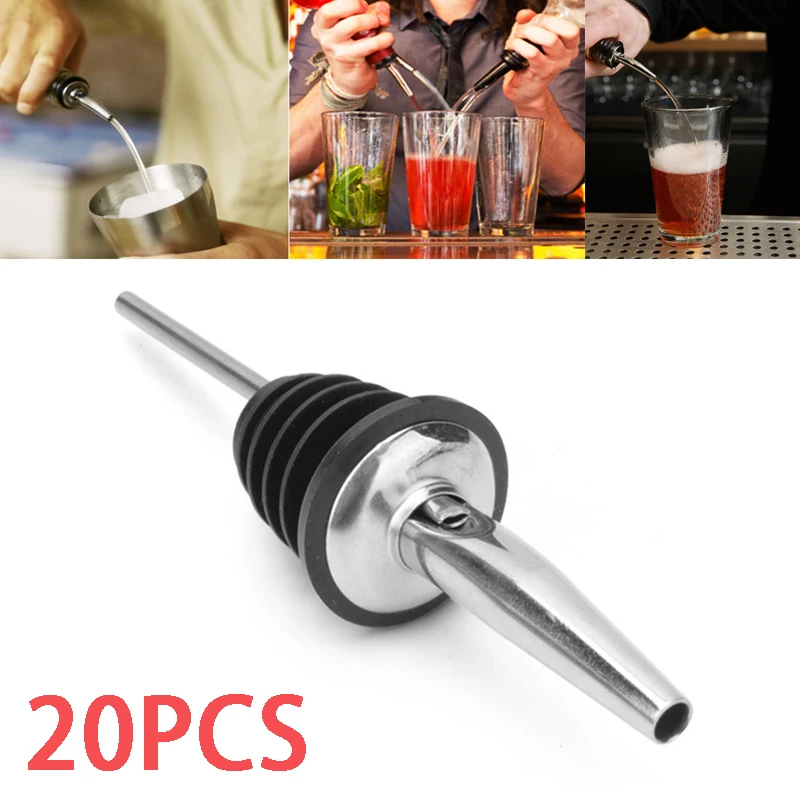 1/5/10/20pcs Stainless Steel Stopper For Bottle Wine Olive Oil Pourer