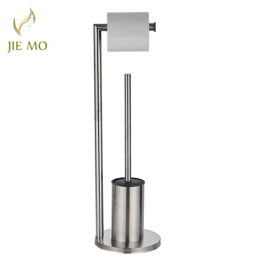 Floor toilet brush holder With toilet paper holder 304 stainless steel standing paper towel brush For Toilet Brush Set,Toilet Brush Holder