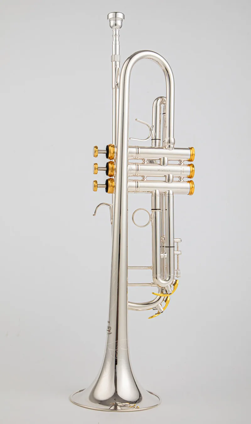 Made in Japan quality 8335 Bb Trumpet B Flat Brass Silver Plated Professional Trumpet Musical Instruments with Leather Case