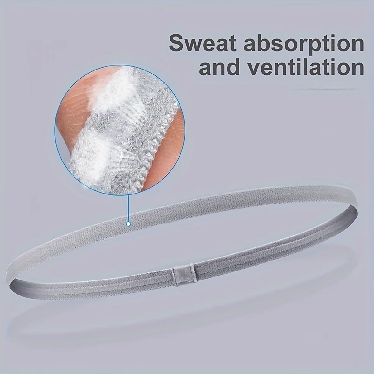 3pcs Sweat Absorbing Moisture Non-slip Sports Hair Band Running Mountaineering Badminton Multifunctional Elastic Hair Band