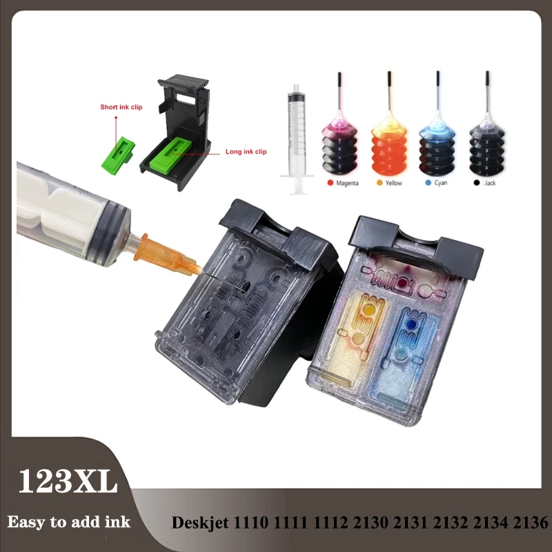 123XL Refilled Ink Cartridge Replacement For HP 123 XL for HP123