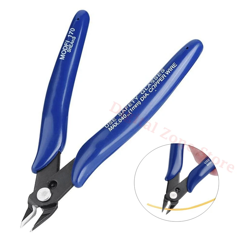 

170 Blue Flush Cutter Mini Diagonal Cutting Pliers Side Cutter Nippers Wire Cutte 3D Printer Tools