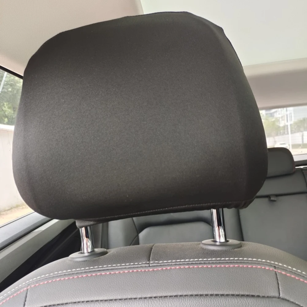 1pc Car Seats cover in Style Black Premium Cloth Headrest Cover for Car  Truck  SUV  Auto Universal Fit  Set of 1