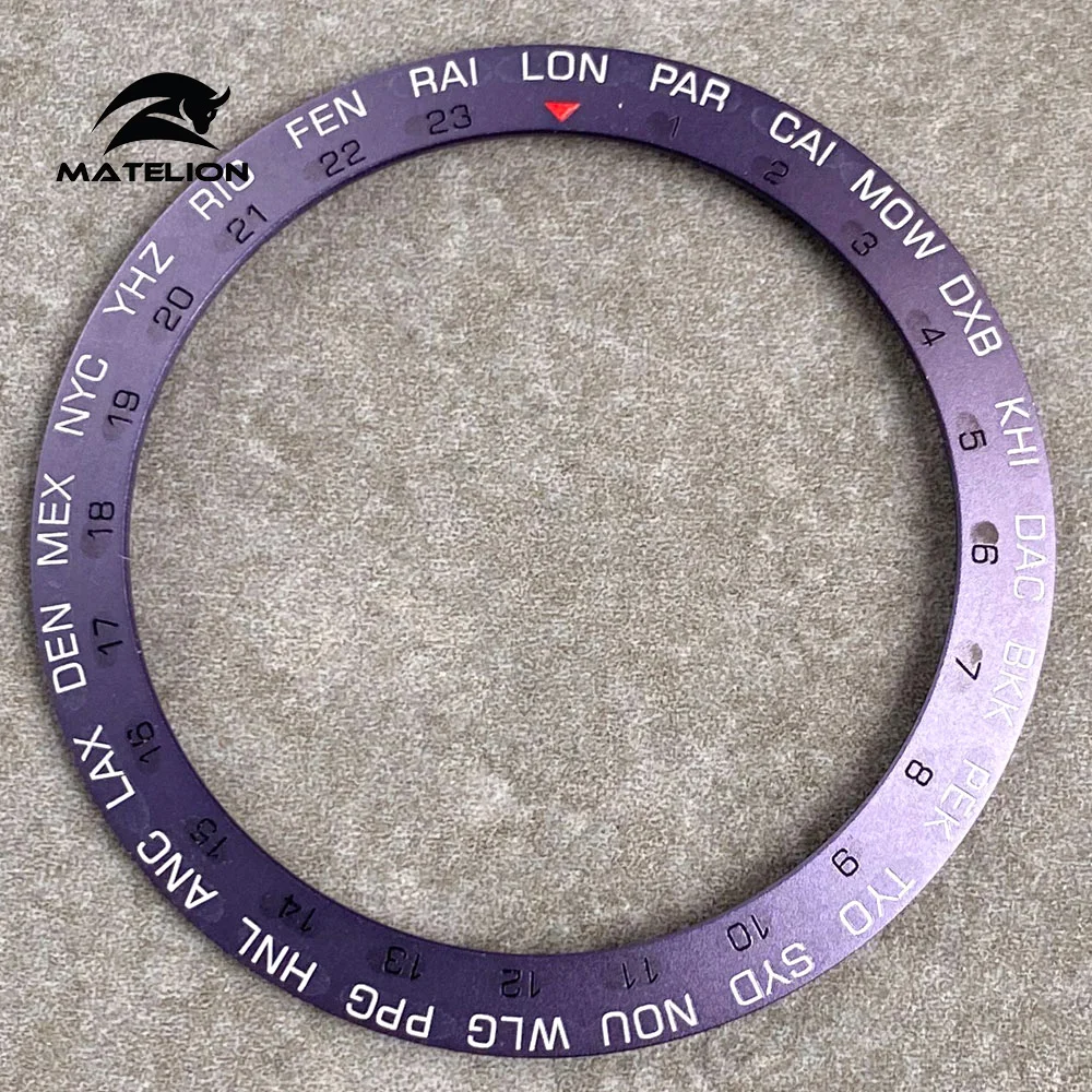 Ceramic Alloy Watch Bezel Insert Ring - 38mm Slope Fit for 40mm Watch Case, Men's Diving Watch Accessory