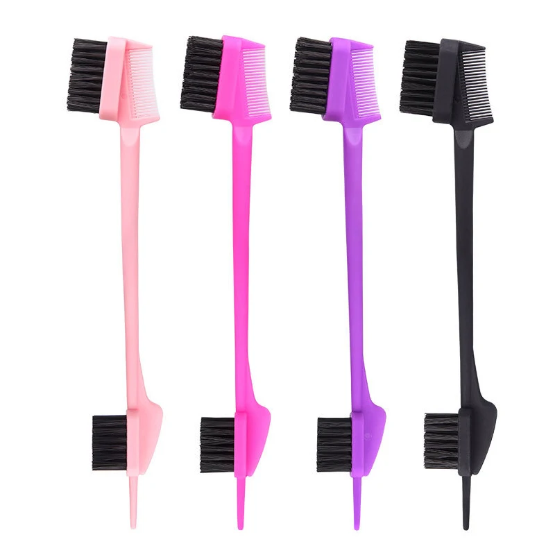 10 Pz/Set Edge Brush Comb Double Sided 3 In 1 Edge Control Brush Per Baby Hair Salon Hair Comb Brushes Strumenti Di Bellezza
