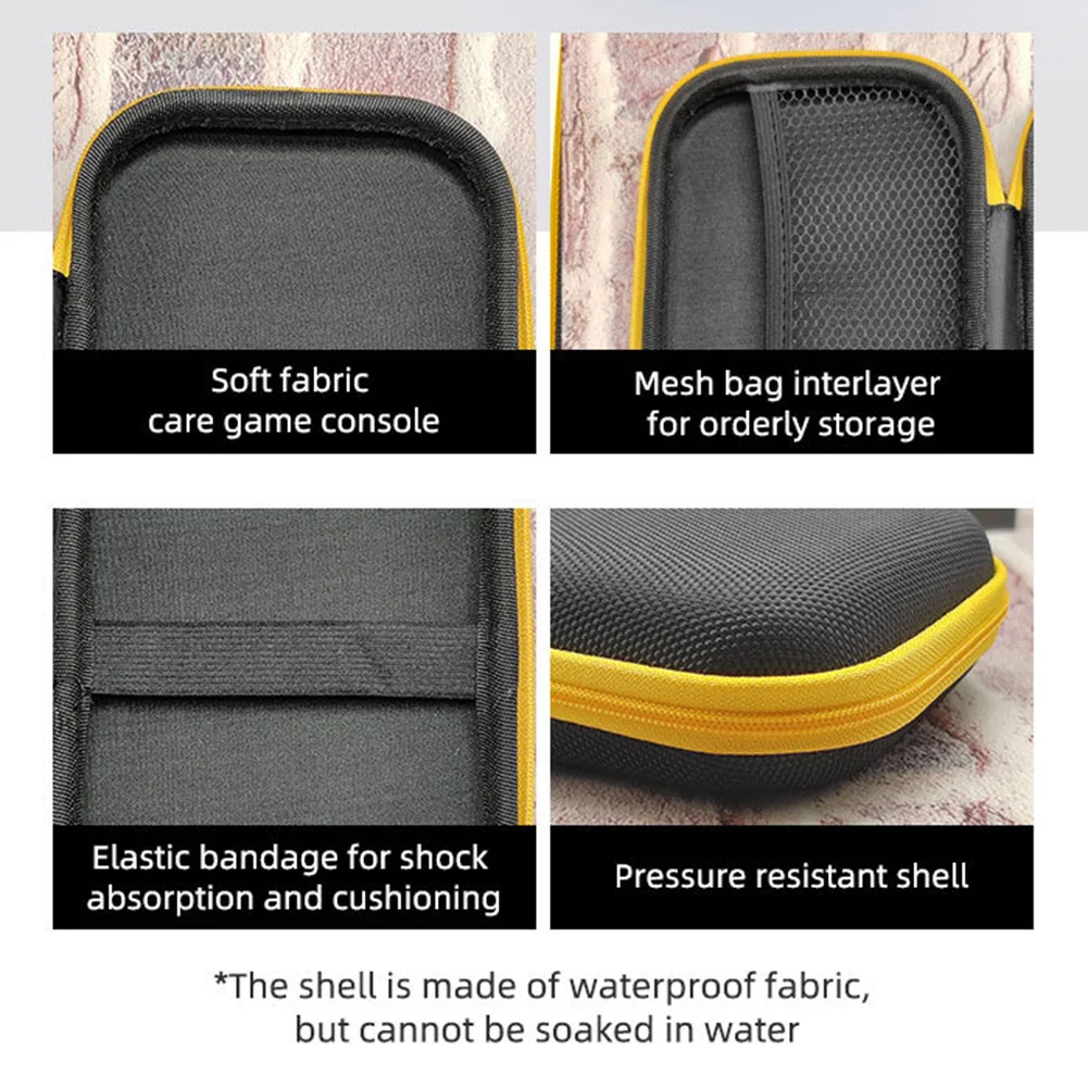 Hard Carrying Case Shockproof Hard Shell Case Handheld Game Console Storage Bag with Mesh Pocket for ANBERNIC RG ARC-D RG ARC-S