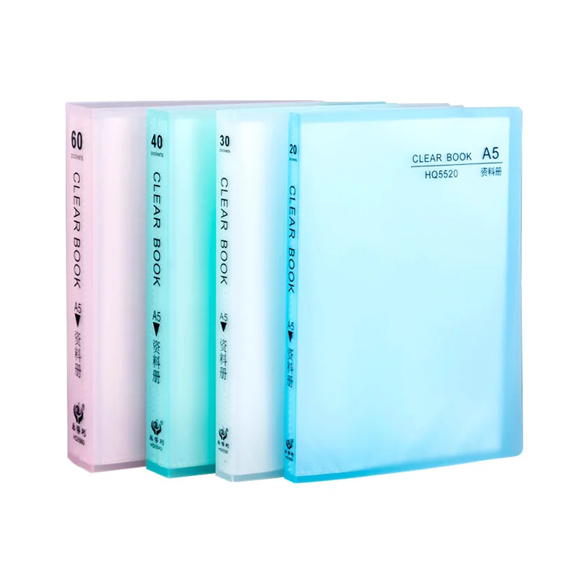

5 Pieces A5 Transparent File Folder Paper Storage Clip Insert File Bag PP Material Dustproof Waterproof Paper Folder