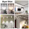 GU10 Track Light Set Track Lighting Wall Lamp Rail 110V Spot Lights Led Spotlight Fixture Clothing Store Shop Home Kitchen Rails 4