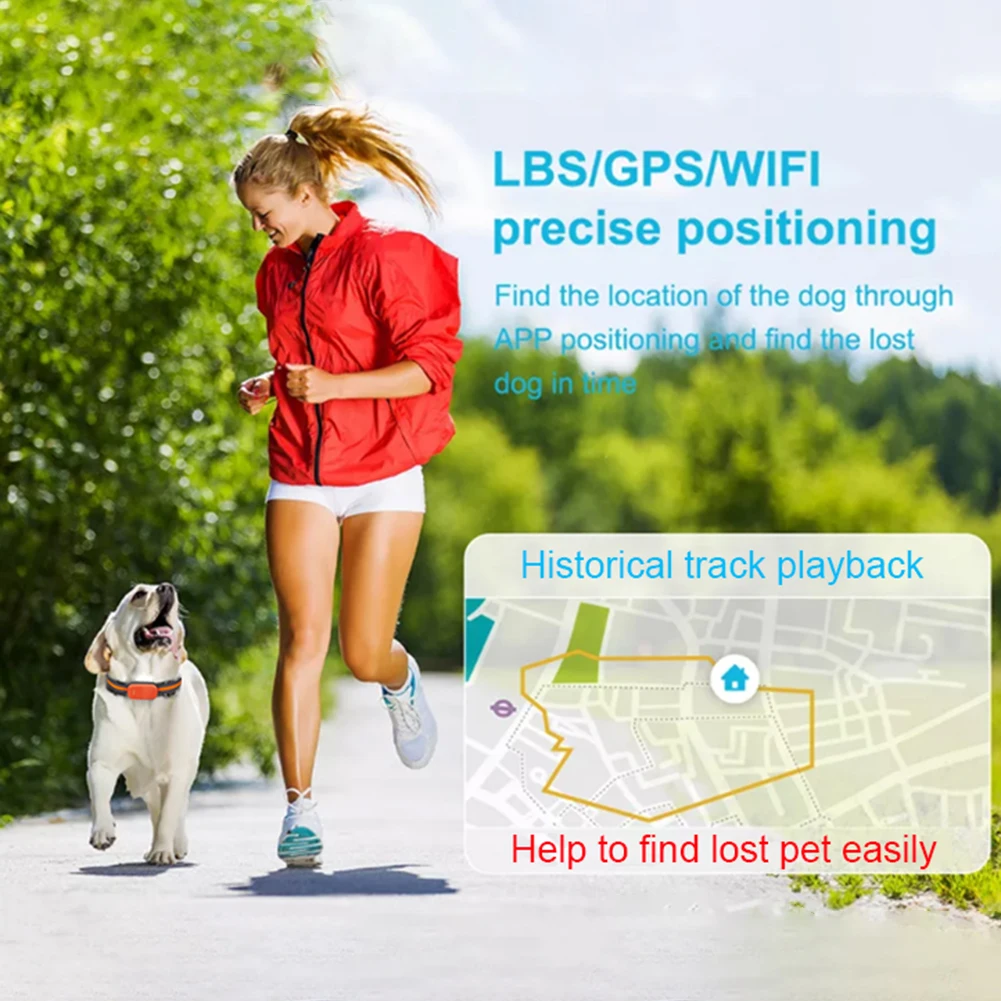 Mini Pet GPS Tracker anti-lost collar Waterproof Smart Locator for Dog Cat Kid Callable Dog Electronic Fence GPS Tracking Device