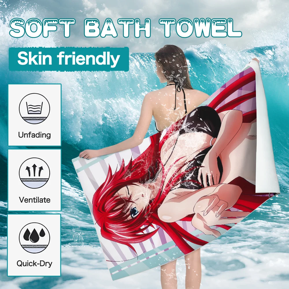 R-Rias Gremory Sexy Anime Girl Towel Ultra Soft Absorbant Quickdry Large Beach Towels Personalized Gym Sport Bath Towels 2