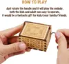 Wooden Music Box The Pooh Saying Music Boxes Antique Engraved Musical Boxes Gifts for Birthday/Christmas/Anniversary 2
