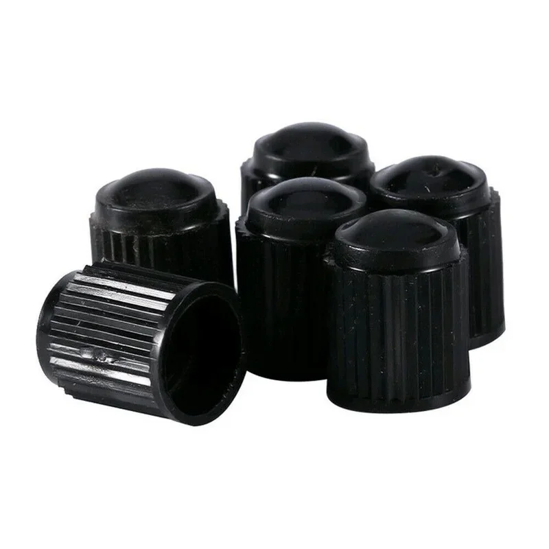 Car Tire Valve Caps 50Pcs Universal Black Plastic Auto Truck Wheel Air Dust Cover Stem Cap