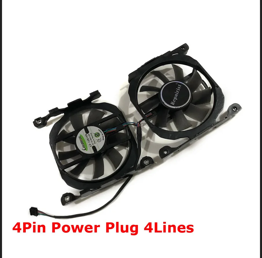 GPU 쿨러, 비디오 선풍기, CF-12815S 2 개 세트, Inno3D GTX 760 HerculeZ 2000s 2GB, INNO3D GTX 1070Ti X2 V2