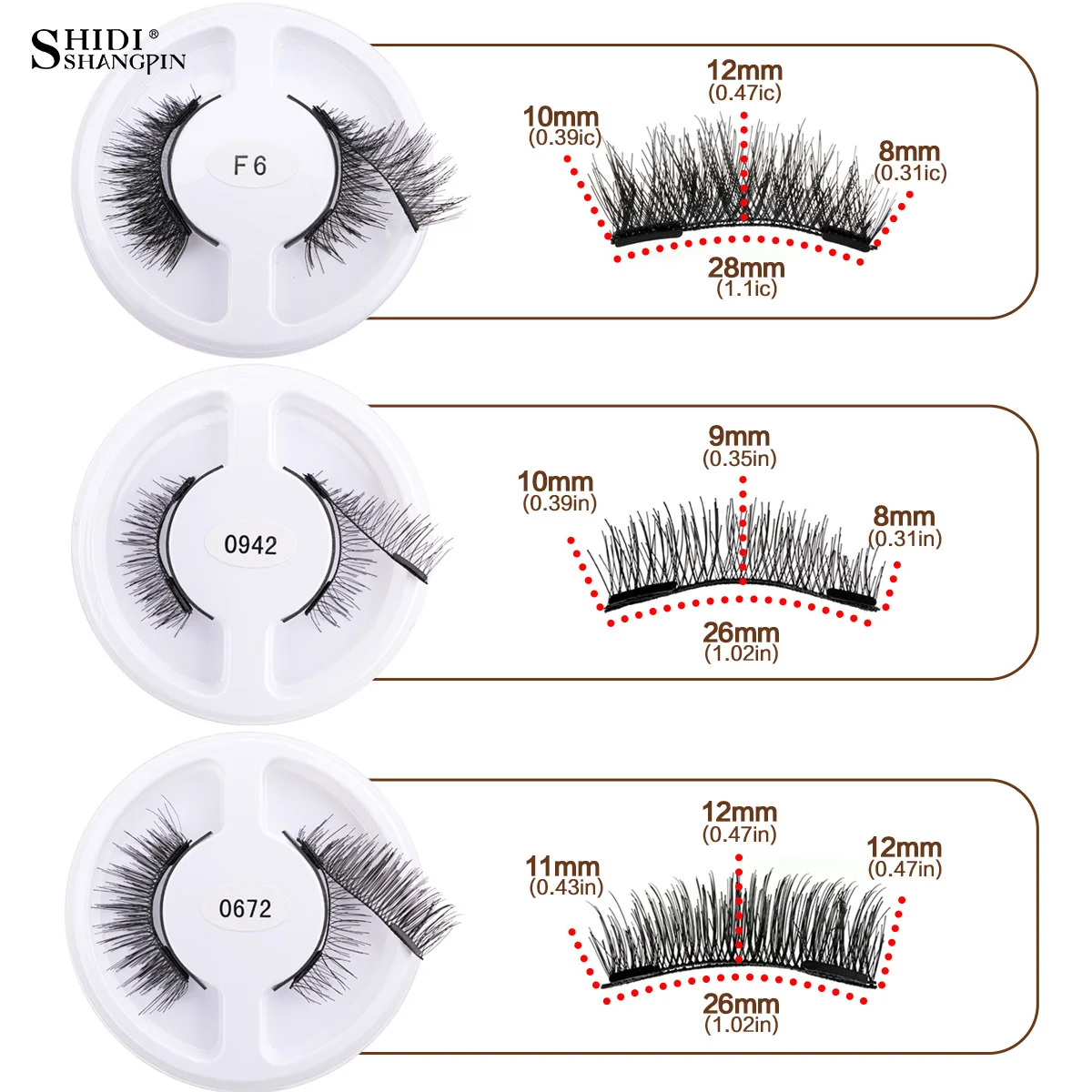 3D Magnetic Lashes Kit With Curler Natural Soft Magnetic False Eyelashes No Glue Needed Fluffy Reusable Make Up 5 pairs